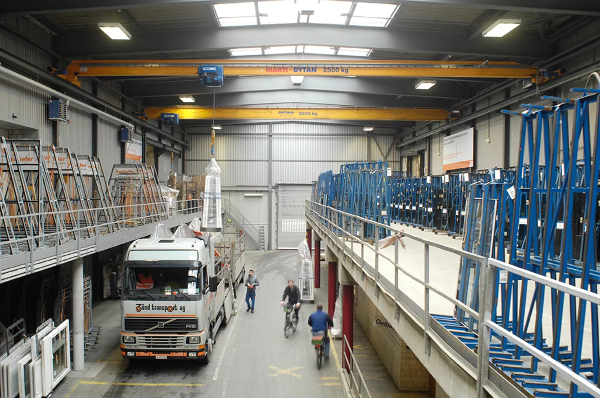 ABUS EOT cranes and HB systems at the company EgoKiefer AG in Switzerland